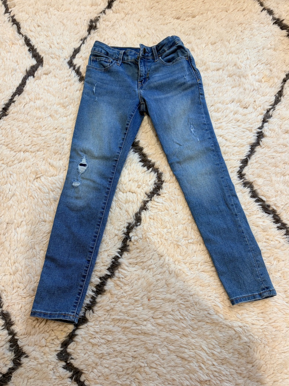 GAP Kids Medium Blue Skinny Jeans with Light Distressing
